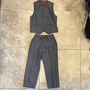 Boys Gray Vest and Pants Set